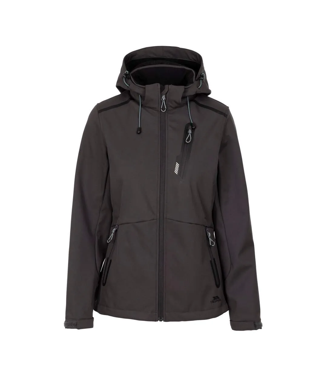 Womens/ladies neman tp75 soft shell jacket dark grey Trespass