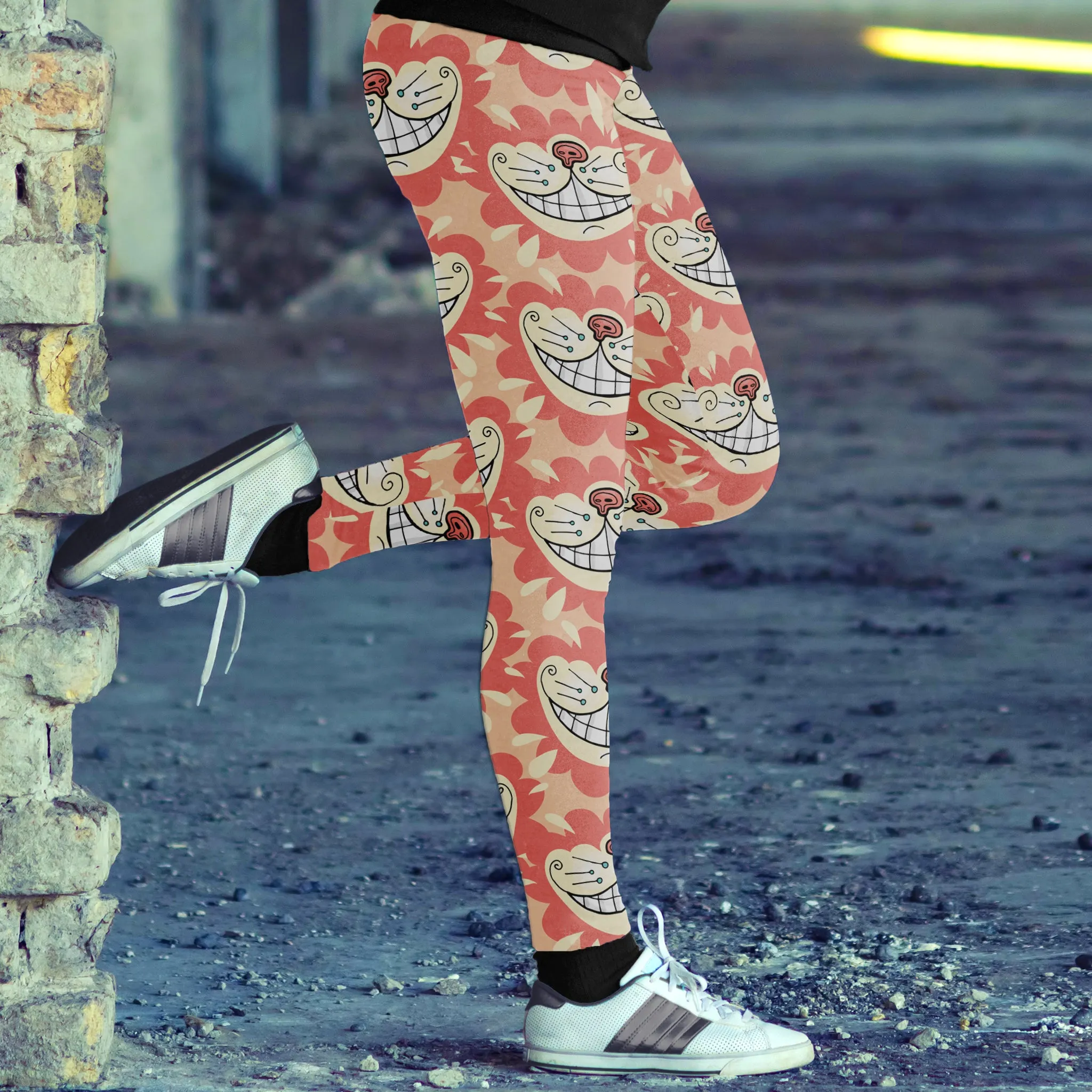 Wonderland Leggings Red Cat