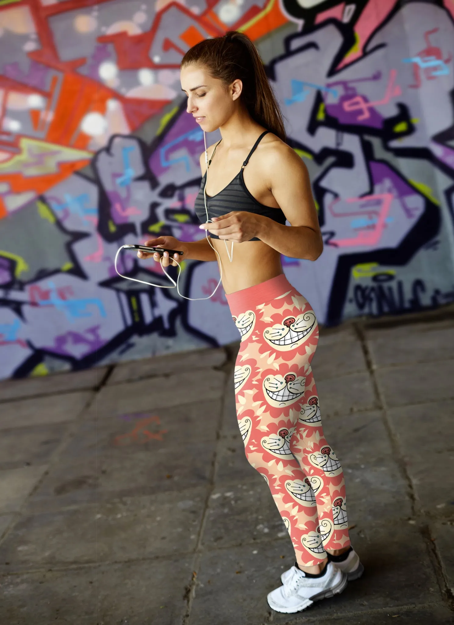 Wonderland Leggings Red Cat