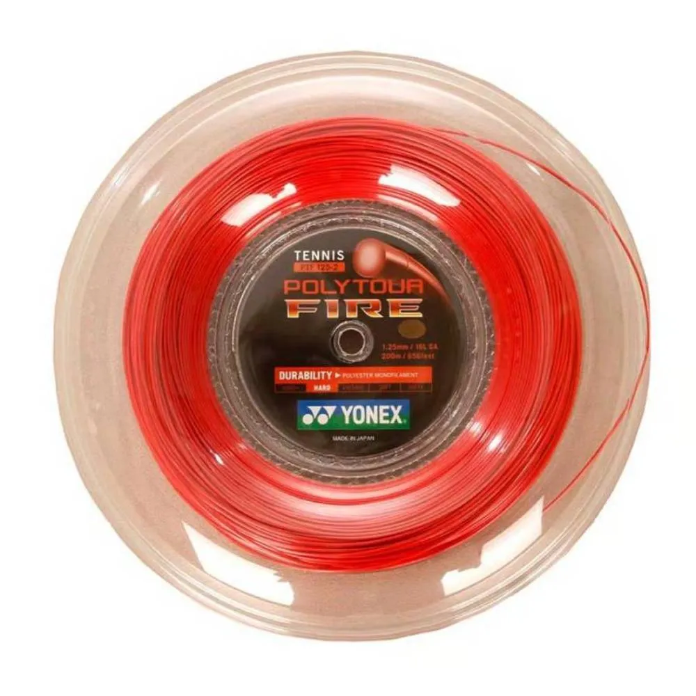 YONEX Poly Tour Fire Tennis String Reel (Red)