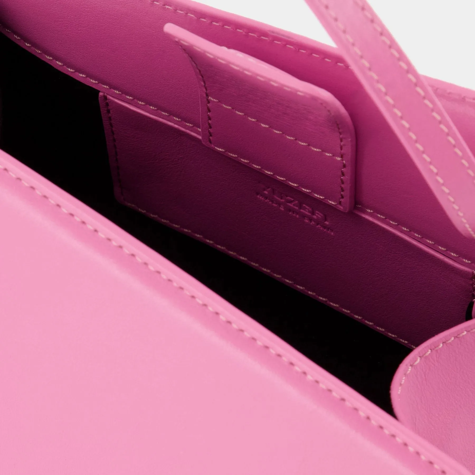 Yuzefi  Slant Mini Tote Bag in Pink Leather