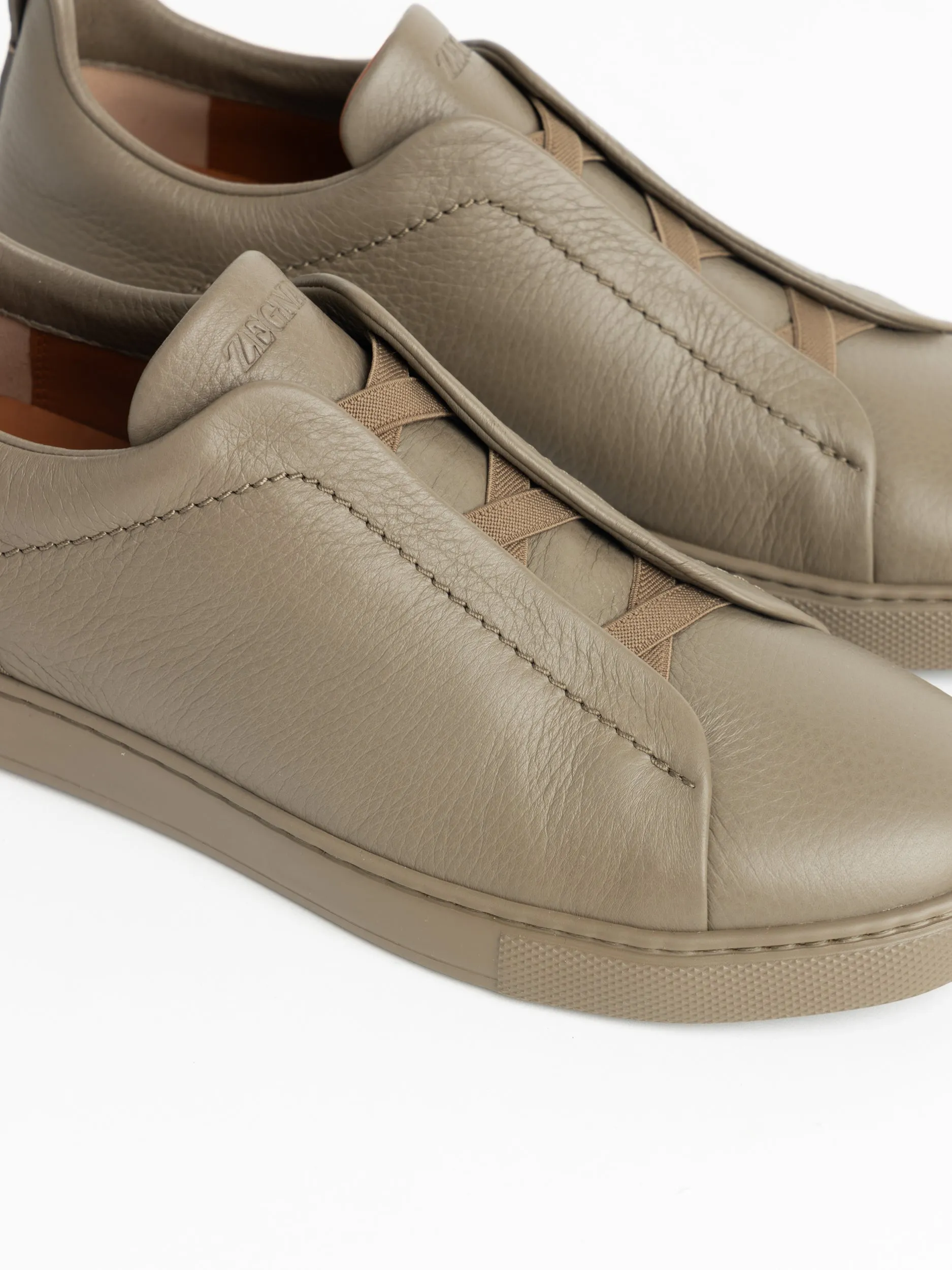 ZEGNA Olive Green Triple Stitch™ Secondskin Sneakers