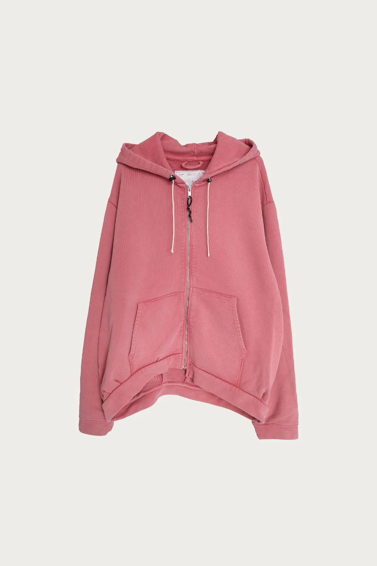 Zip Hoodie - Coral Old Dye